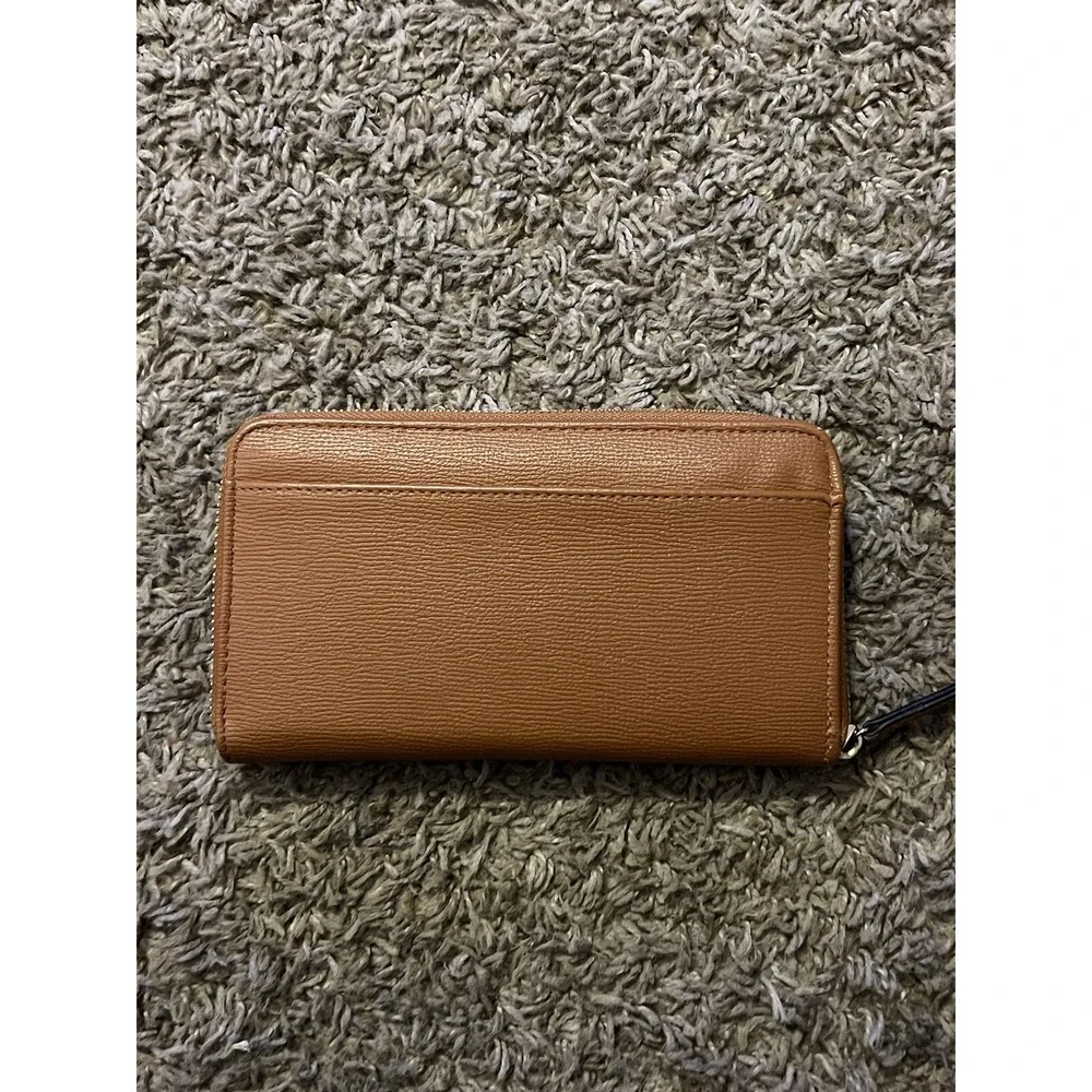 Kate Landry Leather Purse Handbag‎ Matching Wallet Medium Brown Very Good Cond!